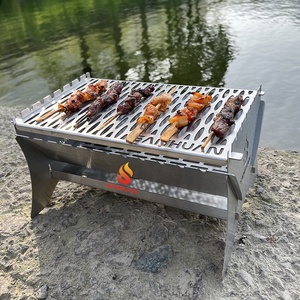 2023 Latest Stainless Steel Detachable Outdoor Camping BBQ <strong>Grill</strong> <strong>Charcoal</strong> Portable Barbeque - Product Image 6