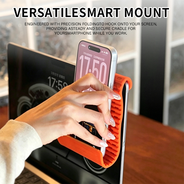LEDUN Foldable Silicone Aluminum Holder Silicone Phone Stand with Aluminum Flexible Foldable Phone Holder Bendable Stand