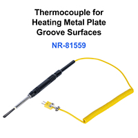 High Accuracy Handheld Thermocouple with Armored Handle and Flexible Sheath Thermocouple for Heating Metal Plate Groove Surfaces