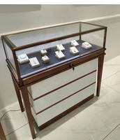 Vitrina de Joyería de Metal y Vidrio Templado de Lujo con Iluminación LED, Resistente al Agua, para Exhibición en Centros Comerciales de Lujo