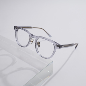 Vintage Round Square <b>Glasses</b> Frame for Men <b>Women</b> <b>Clear</b> Crystal Acetate Eyeglasses Adjustable Metal Nose Pads Anti Blue Light - Product Image 3