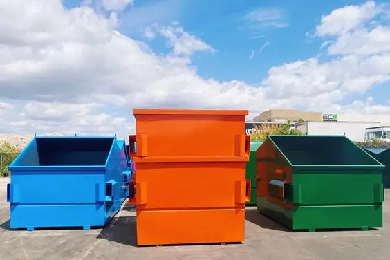 6 Werf Voorlader Afvalcontainers Voor Commerciële Afvalcontainers Voor Verkoopcrap Metalen Bak Voor Afvalrecycling Van Afvalcontainers