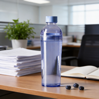 Bouteille Longstar pour enfants réutilisable en PC 500 ml, anti-fuite, écologique, sans BPA, avec infuseur à thé, design pour boire directement, idéale pour la gym