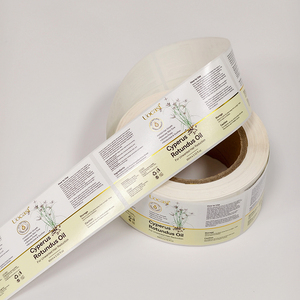 Private Label <b>Roll</b> <b>Sticker</b> Hot Stamping Vinyl Adhesive Custom Logo Print For Cosmetic Skincare Bottle Jar - Product Image 1