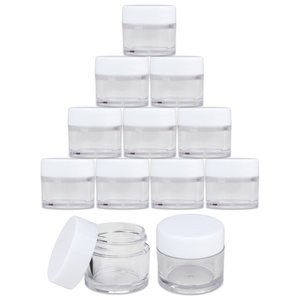 Venta al por Mayor de Frascos de Vidrio Transparente Esmerilado Apilables de 30 Gramos y 2 Onzas con Tapas de 1 Onza, Envases Cosméticos para Crema y Polvo Suelto, Juego de 100 Frascos - Product Image 1