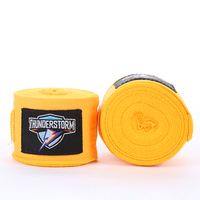 Bandages de boxe élastiques personnalisés avec logo OEM Chine, 3,5 m, couleur unie, pour Muay Thai, Kickboxing, MMA, entraînement