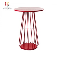 Tavolo da Bar rotondo in stile nordico con Base in filo metallico, ristorante, Bar, caffetteria, caffetteria, tavolo da Bar per eventi di nozze