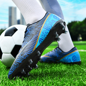Botas de Fútbol Sala de Caña Baja <span class=keywords><strong>con</strong></span> Cordones, FG HG TF, Cuero PU, Alta Calidad, Unisex, <span class=keywords><strong>para</strong></span> Primavera, Otoño, Invierno, Verano - Product Image 4