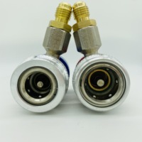 Adaptateur de coupleur rapide réglable pour réfrigération R134A pour jeu de jauges de collecteur A/C
