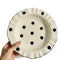 Assiettes à petit-déjeuner en céramique de la série BoBo, assiettes à salade, plats profonds pour le dîner, vaisselle de table pour la maison