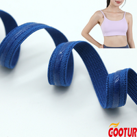 Bande élastique multicolores en polyester et élasthanne de 10 mm pour bretelles de soutien-gorge de sport, avec grip en silicone antidérapant – Vente en gros