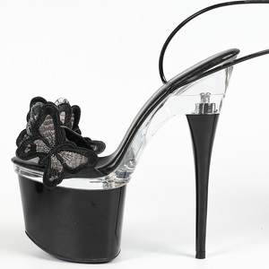 รองเท้าแฟชั่นใหม่ ปักลายไขว้ สายรัดข้อเท้า ส้นสูง 17 ซม. รองเท้าส้นตึกผู้หญิง เซ็กซี่ สง่างาม สำหรับงานแต่งงาน งานพรอม - Product Image 3