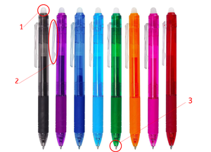 Penne Cancellabili con <span class=keywords><strong>Gomma</strong></span> all'Estremità, Pennarelli a Frizione Termica con <span class=keywords><strong>Gomma</strong></span>, Penne Gel con Logo <span class=keywords><strong>per</strong></span> Scuola e Ufficio - Product Image 2