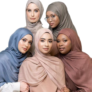 Hot phổ biến rắn màu Modal khăn hijab cao cấp tre dệt maxi Shawl Breathable mềm Muslim phụ nữ Hijabs chiếc khăn - Product Image 1