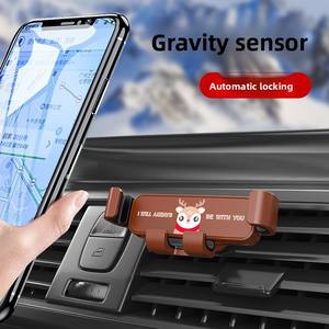 Универсальный Автомобильный держатель для телефона с вентиляционным отверстием AILITA с поворотом на 360 градусов, с мультяшным оленем, Гравитационный дизайн, гарантия 12 месяцев - Product Image 3