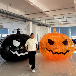 2m Inflatable Yellow Black Pumpkin <b>Balloon</b> Big Decoration Can Be <b>Customized</b> Inflatable Big Pumpkin Halloween Decoration Inflatab - Product Image 5