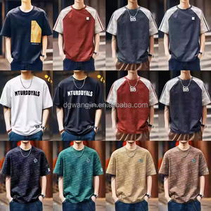 Venta al por mayor High Street Metal hebilla hombro protección manga corta hombres camiseta verano nueva <span class=keywords><strong>marca</strong></span> de moda de gama alta Cool - Product Image 5