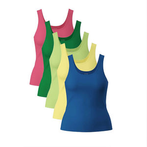 Débardeur en coton 100% tricoté pour femme au charme minimaliste avec des tons neutres et un look ajusté pour le bureau et les tenues de soirée - Product Image 6