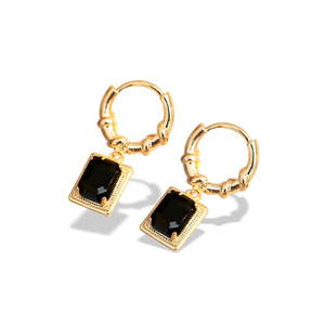 Orecchini pendenti neri vintage da donna, eleganti accessori per l'orecchio da indossare tutti i giorni - Product Image 1