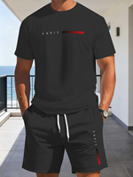 T-shirt décontracté pour homme à manches courtes, col rond, coupe ample, imprimé numérique 3D avec motif, en polyester