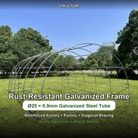 Grande serre en maille verte de 600x400x230 cm, structure en acier galvanisé, serre en filet PE pour jardin extérieur avec 12 fenêtres