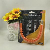 Jeu de forets à tige d'extension flexible personnalisable OEM, outil domestique avec garantie d'un an, en plastique