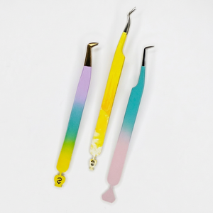 Pince à épiler professionnelle multi-couleurs Somofy Enterprises avec logo personnalisé, en acier inoxydable argenté et doré, antistatique - Product Image 1
