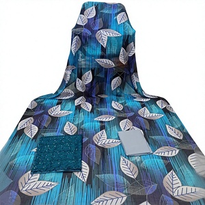 Vêtements Kanga pour femmes, écologiques et luxueux, 3 pièces, broderie à motifs floraux, matière polyester, coupe ample, pour occasions spéciales - Product Image 6