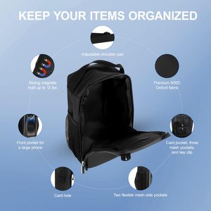 Custom Logo Neoprene Zipper <b>Strong</b> <b>Magnet</b> Magnetic Gym Pouch Water Bottle Holder Sleeve Bag for Sport Fitness Gym Bag Convenient - Product Image 4