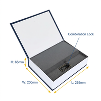 Coffre-fort dissimulé en forme de livre moderne avec serrure à clé, boîte de rangement secrète pour argent liquide et bijoux, sécurité domestique