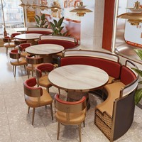 Hochwertige Moderne Rückenlehne Massivholz Maßgefertigtes Halbkreisförmiges Sitzbank-Sofa für Restaurant-Empfangsräume Gewerbliche Nutzung