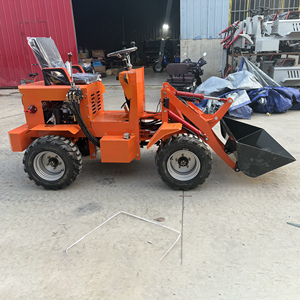 Chargeur sur pneus multifonction à batterie au lithium de 600kg Petit chargeur électrique à quatre <span class=keywords><strong>roues</strong></span> motrices Mini Bulldozer - Product Image 2