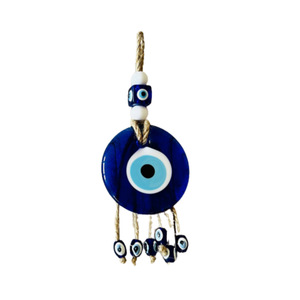 Hot Selling Handwoven Turkiye Devil's Eye Large Pendant Blue Glass Evil Eye Wall Hanging Ornament Good Luck Accessories