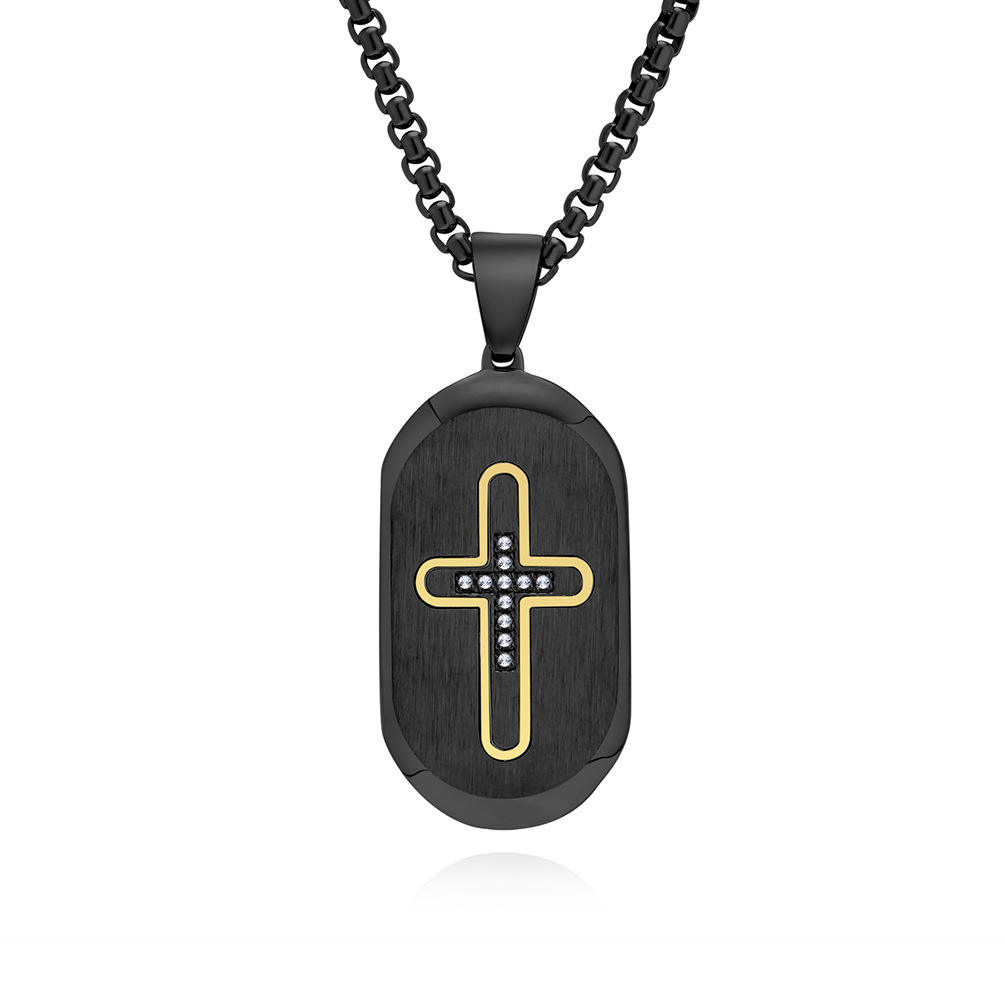 Colgante único negro sin cadena