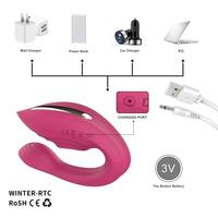 Double Ended G-Punkt Vaginal Stimulator U-förmiger tragbarer Vibrator Sexspielzeug für Frauen Fernbedienung Flapping Vibrator für Paare