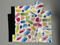 Sacs d'expédition en polyéthylène colorés personnalisés, imprimés avec un motif complet, autocollants, imperméables, pour les marques de boutiques