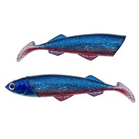 Leurre souple géant à queue de pagaie, pailleté dégradé, 22cm et 26cm, deux tailles, pour la pêche en haute mer
