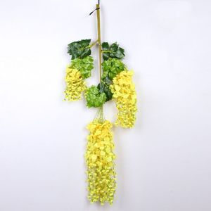 Plantas artificiales para decoración de jardín y hogar, flores colgantes de <span class=keywords><strong>glicina</strong></span> para boda, DIY, 110cm - Product Image 4