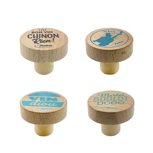 Biểu Tượng Tùy Chỉnh In Ấn Bán Buôn Gỗ Tự Nhiên Tổng Hợp Rượu Vang Nút Chai Chai Cho Chai Rượu Vang Sản Phẩm Trung Quốc - Product Image 1