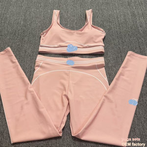 <span class=keywords><strong>Ensemble</strong></span> de yoga Al0lo pour <span class=keywords><strong>femme</strong></span>, deux pièces, décontracté, imprimé lettres, pour l'été, entraînement sportif, effet push-up, OEM usine, personnalisé, pour Pilates - Product Image 5