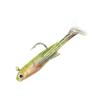 OEM 12g Leurre souple en PVC non imprimé, à hameçon simple 3D, queue en T, bionique, pour la pêche au bar et au marlin en lac et en rivière