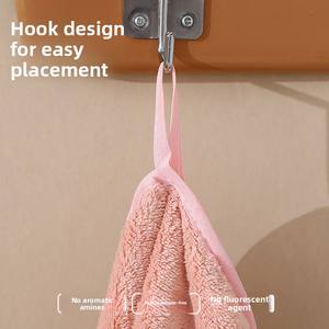Toalla rectangular de microfibra de coral de color liso para secar el cabello, con bordes suaves, alta absorción de agua, sin desprendimiento, ideal como regalo para lavarse y bañarse. - Product Image 4