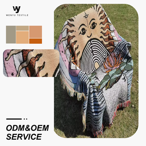 <strong>Custom</strong> American Style <strong>Custom</strong> Anime Pattern Vintage Woven Blankets Premium <strong>Tapestry</strong> Jacquard Throws Cotton Blankets for Picnic - Product Image 1