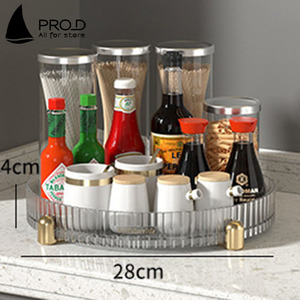 Boîte <span class=keywords><strong>de</strong></span> rangement multifonctionnelle à double couche rotative domestique - Product Image 6