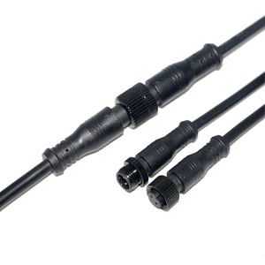 M12ขั้วต่อกันน้ำ2PIN ชายหญิงสายกันน้ำ0.15เมตร<span class=keywords><strong>2464</strong></span> 18AWG - Product Image 4