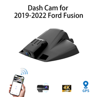 Caméra embarquée HD 4K pour Ford Fusion 2019-2022 avec deux objectifs DVR avant et arrière, GPS, plug and play