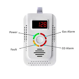 2023 New Product Household Combination CO Detector and Natural Gas Detector with Shut Off Valve Function