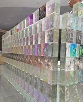 Batu Bata Kaca Kristal Persegi Tebal 50mm Warna Solid Modern untuk Dekorasi Hotel, Luar Ruangan & Rumah