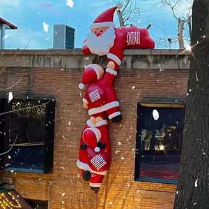 نموذج سانتا كلوز قابل للنفخ كبير الحجم أحمر اللون مقاوم للماء ومتين لتزيين مراكز التسوق في موسم عيد الميلاد - Product Image 6