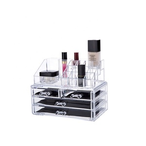 Acrílico organizador de escritorio claro Multi-función extraíble maquillaje cepillo titular Casa de almacenamiento de envases cosméticos con 4 dibuja - Product Image 2